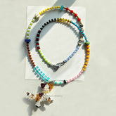 Calico Cat Charm Necklace for Catlovers丨Verhalo丨Handmade Jewelry