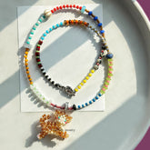 Orange Cat Charm Necklace for Catlovers丨Verhalo丨Handmade Jewelry