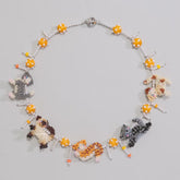 Handmade Five Cats Necklace for Cat Lovers丨Verhalo Custom Jewelry
