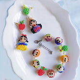 Handmade beaded Princess & Queen Stud Earrings丨Verhalo丨Custom Jewelry
