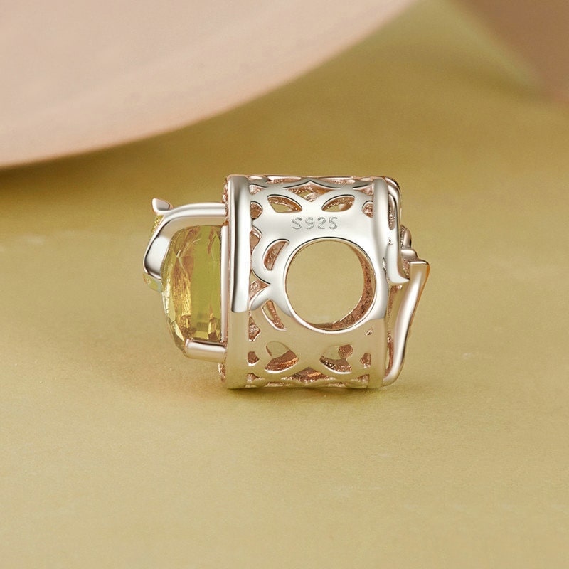 Ginkgo Leaf Square Charm | Sterling Silver | Verhalo Jewelry