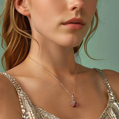 Rose & Heart Urn Memorial Charm Necklace | Sterling Silver | Verhalo Jewelry