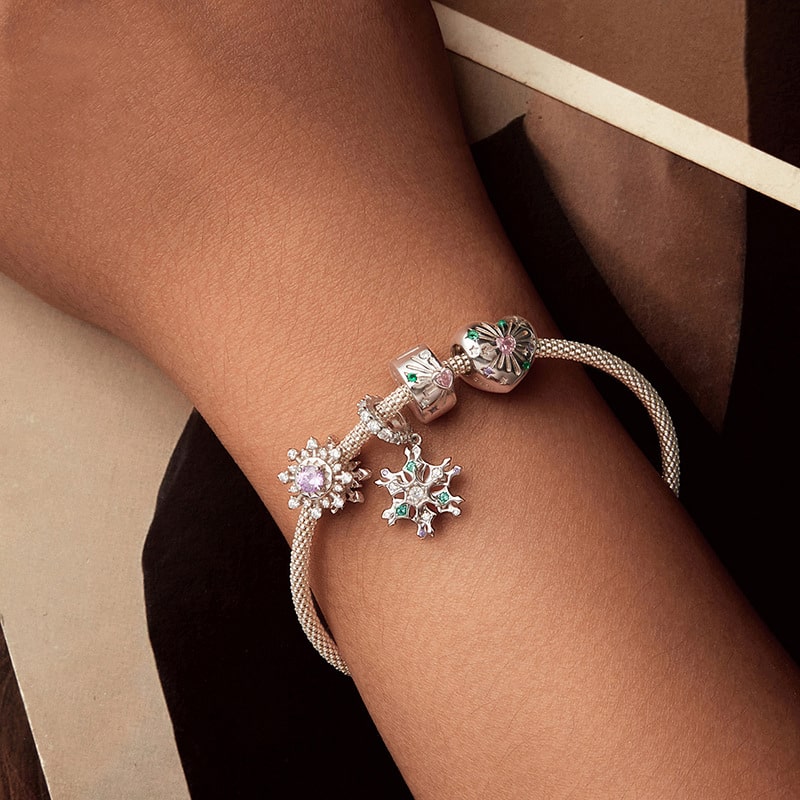 Fireworks Charm Bracelet Set | Sterling silver | Verhalo Jewelry