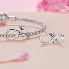 Forever Love Eternal Promise Charm | Sterling Silver | Verhalo Jewelry