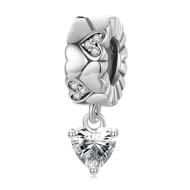 Dangle Heart  Spacer Charm | Sterling Silver | Verhalo Jewelry