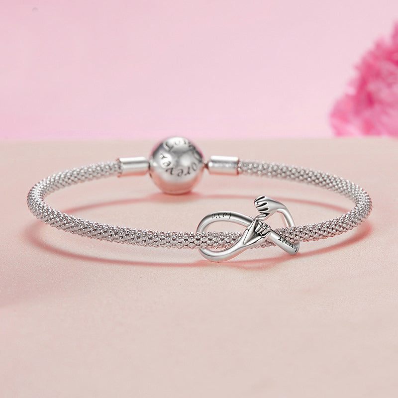 Forever Love Eternal Promise Charm Bracelet | Sterling Silver | Verhalo Jewelry