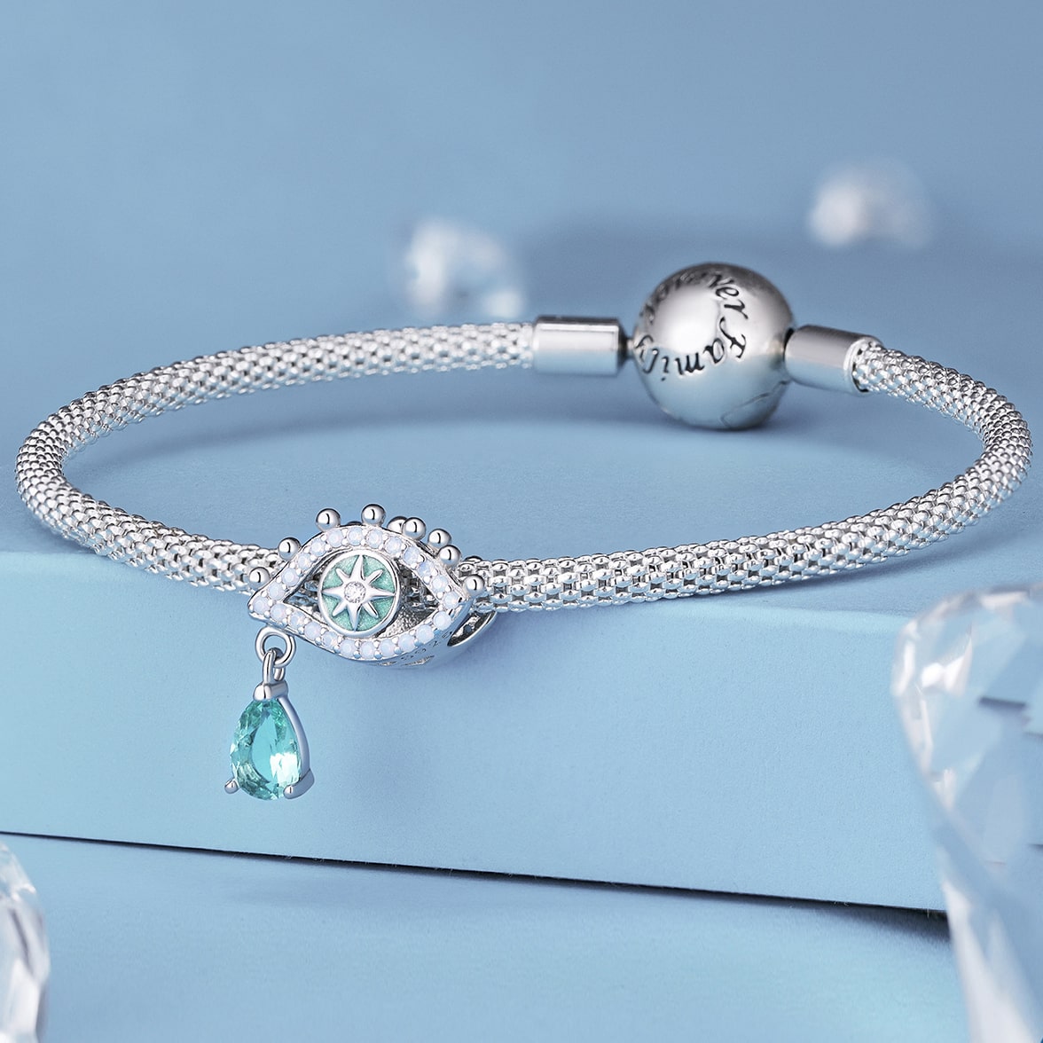 Evil Eye Charm Bracelet | Sterling Silver | Verhalo Jewelry