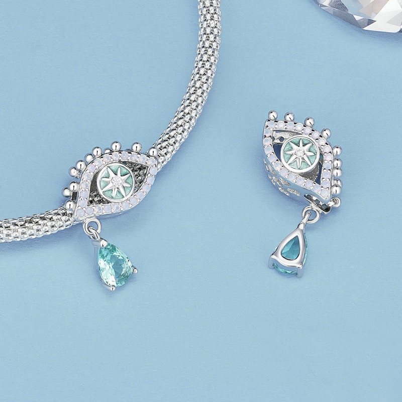 Evil Eye Charm | Sterling Silver | Verhalo Jewelry