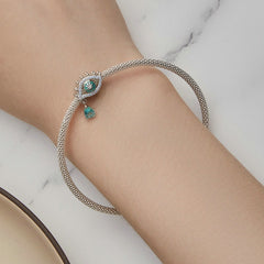 Evil Eye Charm Bracelet| Sterling Silver | Verhalo Jewelry