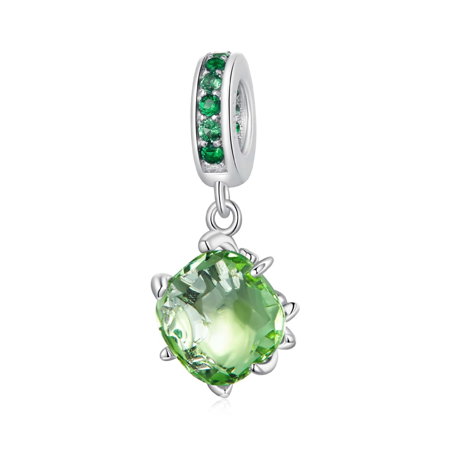 May Birthstone Dangle Charm | Sterling Silver | Verhalo Jewelry