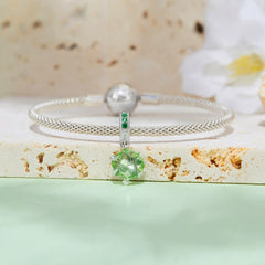 May Birthstone Charm Bracelet | Sterling Silver | Verhalo Jewelry