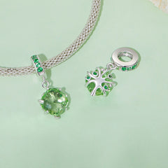 May Birthstone Dangle Charm | Sterling Silver | Verhalo Jewelry