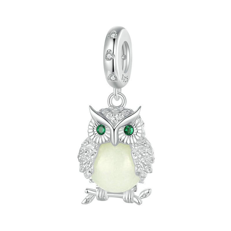Glow-in-the-dark Owl Dangle Charm