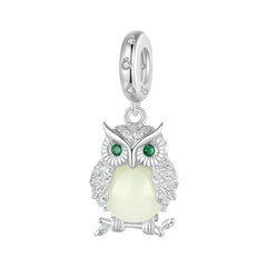 Glow-in-the-dark Owl Dangle Charm