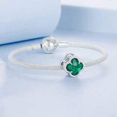 Four Leaf Clover Charm Bracelet | Sterling Silver | Verhalo Jewelry