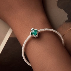 Four Leaf Clover Charm Bracelet | Sterling Silver | Verhalo Jewelry