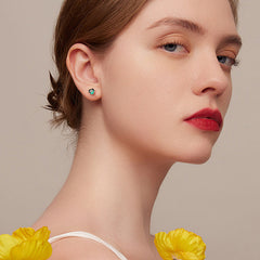 Heart Birthstone Stud Earrings(From Jan. to Dec.)