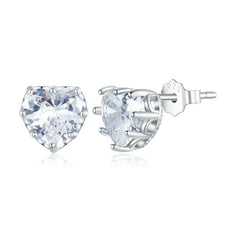 Heart Birthstone Stud Earrings(From Jan. to Dec.)
