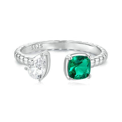 2-stone Open Ring | Sterling silver | Verhalo Jewelry