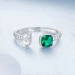 2-stone Open Ring | Sterling silver | Verhalo Jewelry