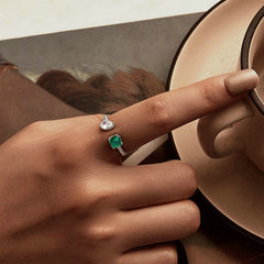 2-stone Open Ring | Sterling silver | Verhalo Jewelry