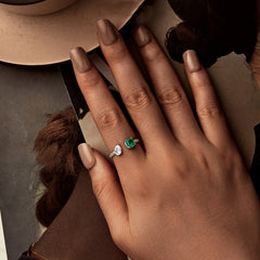 2-stone Open Ring | Sterling silver | Verhalo Jewelry