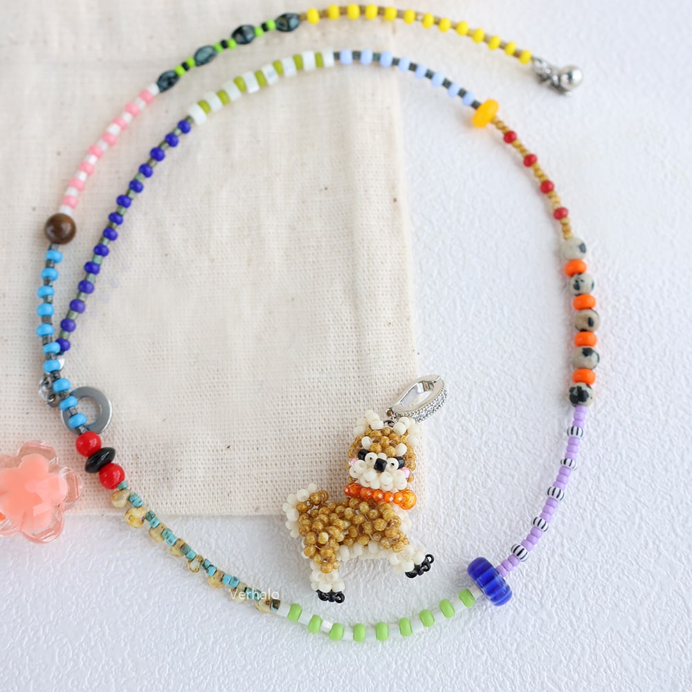 Shiba Inu Dog Charm Necklace for Doglovers丨Verhalo丨Handmade Jewelry