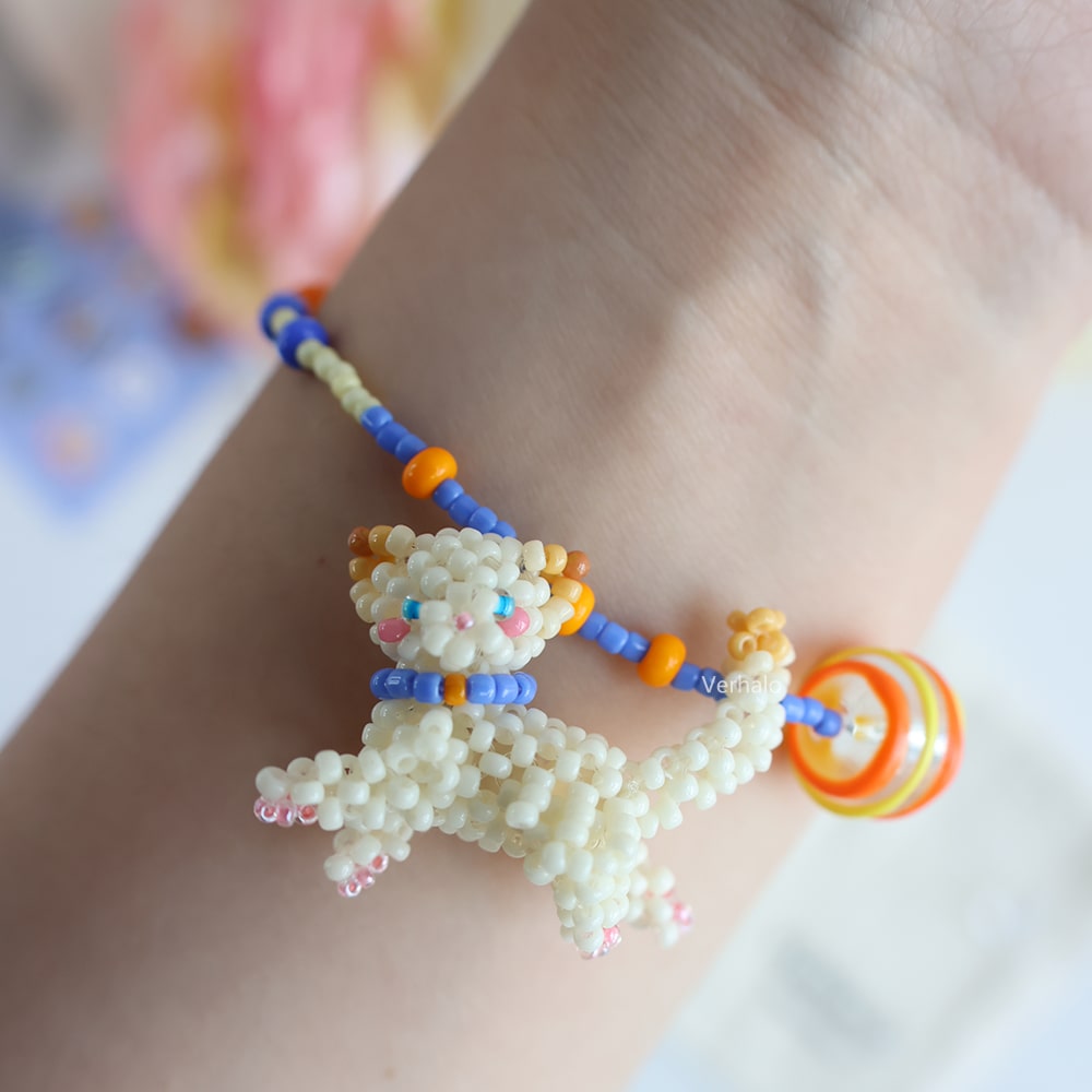 White Cat Bracelet for catlovers丨Verhalo丨Custom Jewelry