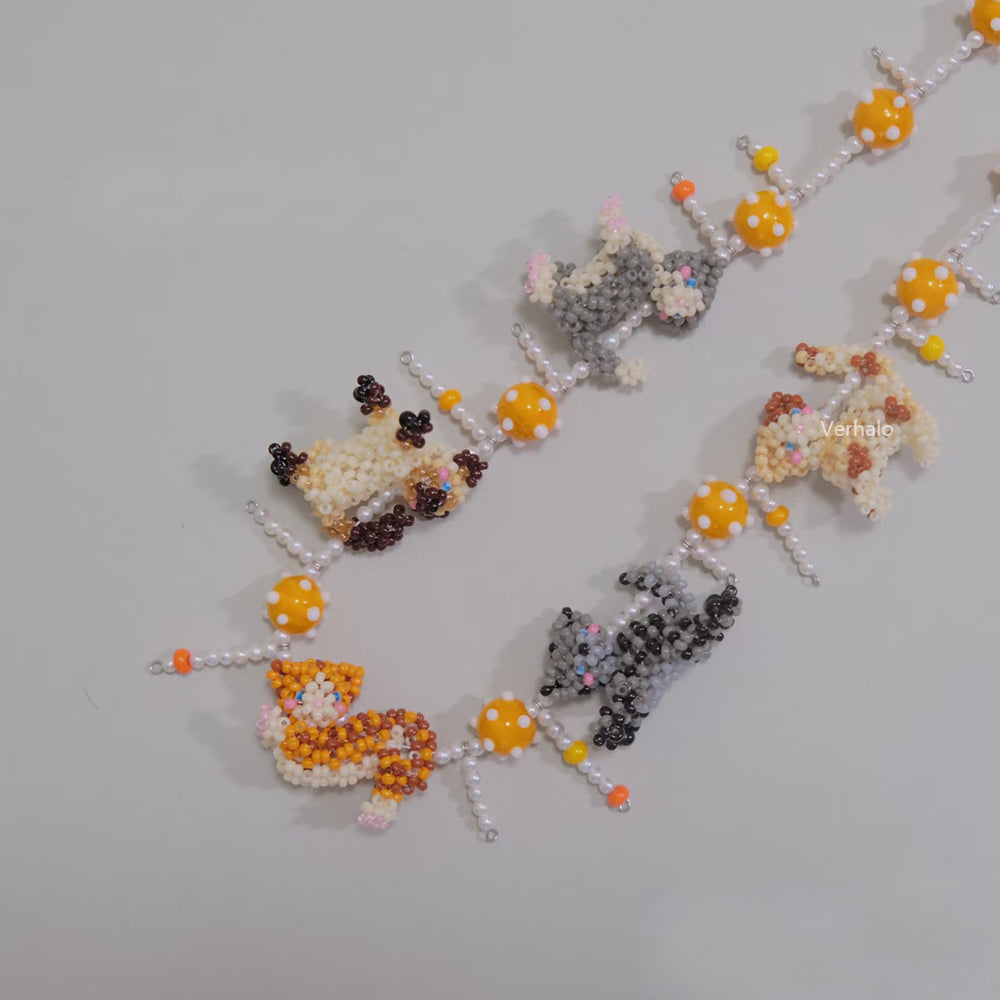 Handmade Five Cats Necklace for Cat Lovers丨Verhalo Custom Jewelry