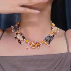 Handmade Five Cats Necklace for Cat Lovers丨Verhalo Custom Jewelry