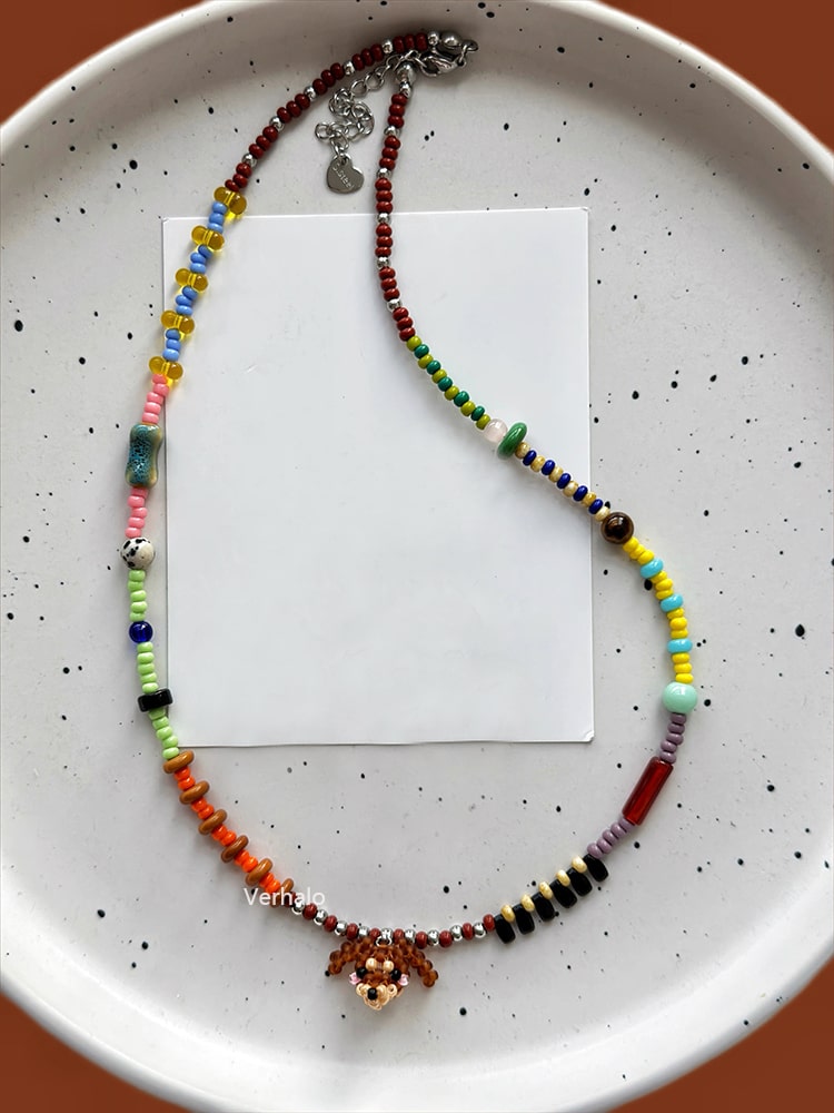Handmade Festive Dog Necklace for doglovers丨Verhalo Custom Jewelry