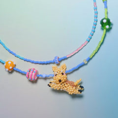 Handmade Happy Dog Necklace for Dog Lover丨Verhalo丨Custom Jewelry