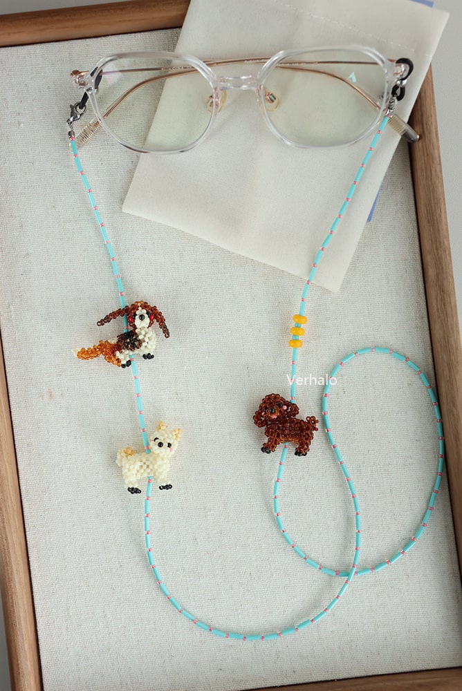 Handmade Furry Friends Eyewear Chain for Pet Lovers丨Verhalo Jewelry
