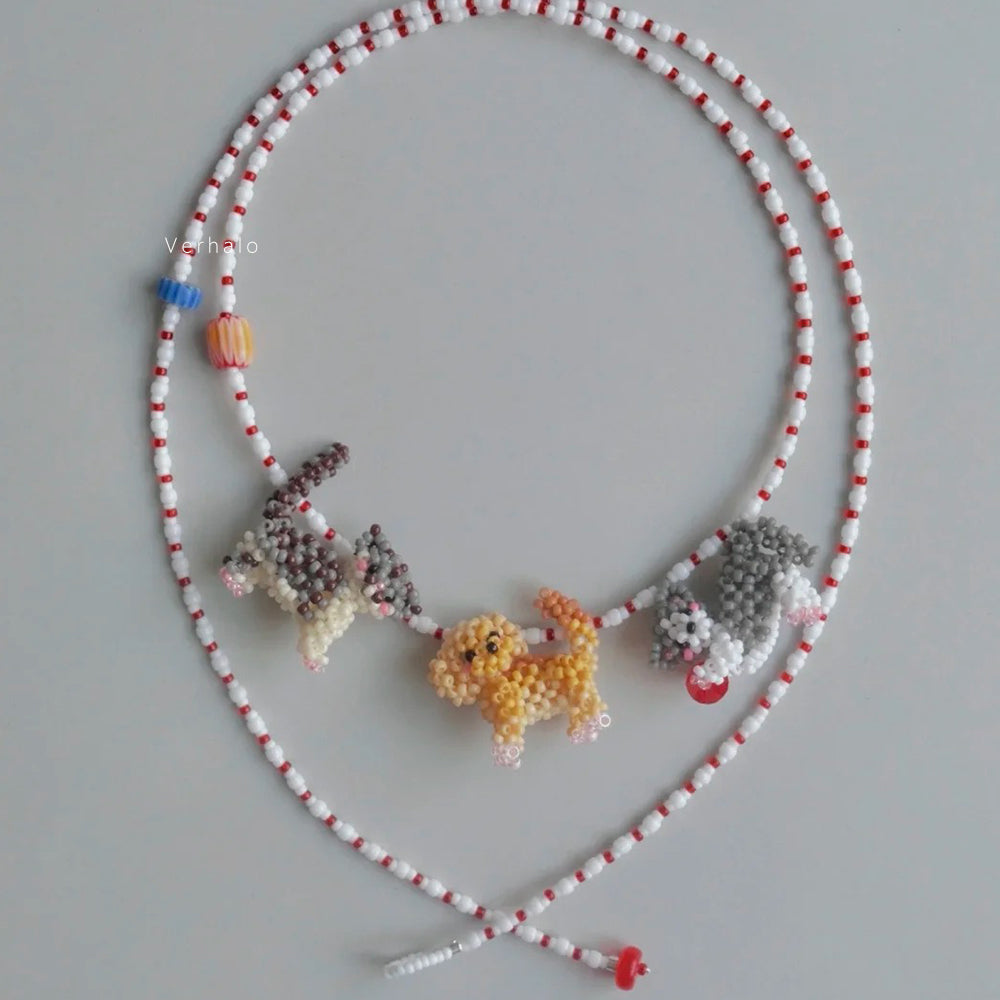 Handmade Pet Family Necklace for Pet Lovers丨Verhalo丨Custom Jewelry