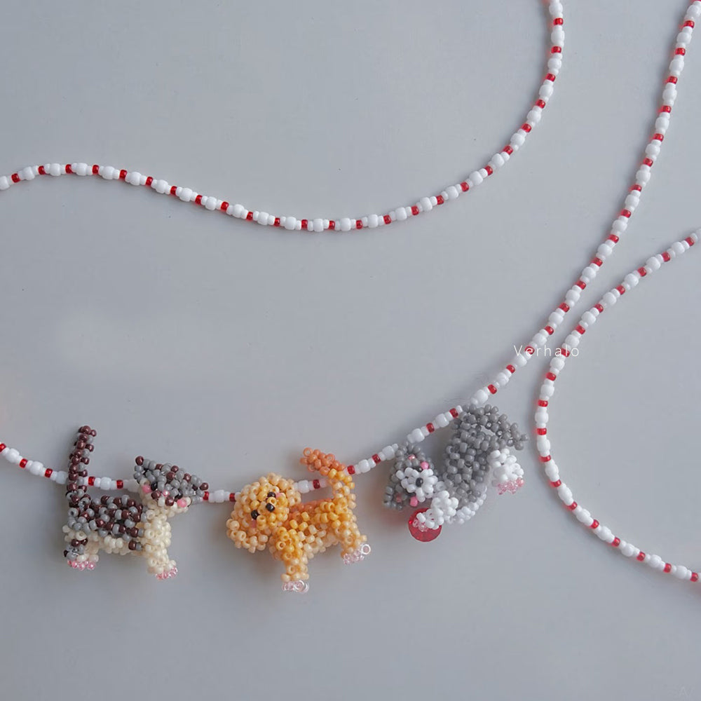 Handmade Pet Family Necklace for Pet Lovers丨Verhalo丨Custom Jewelry