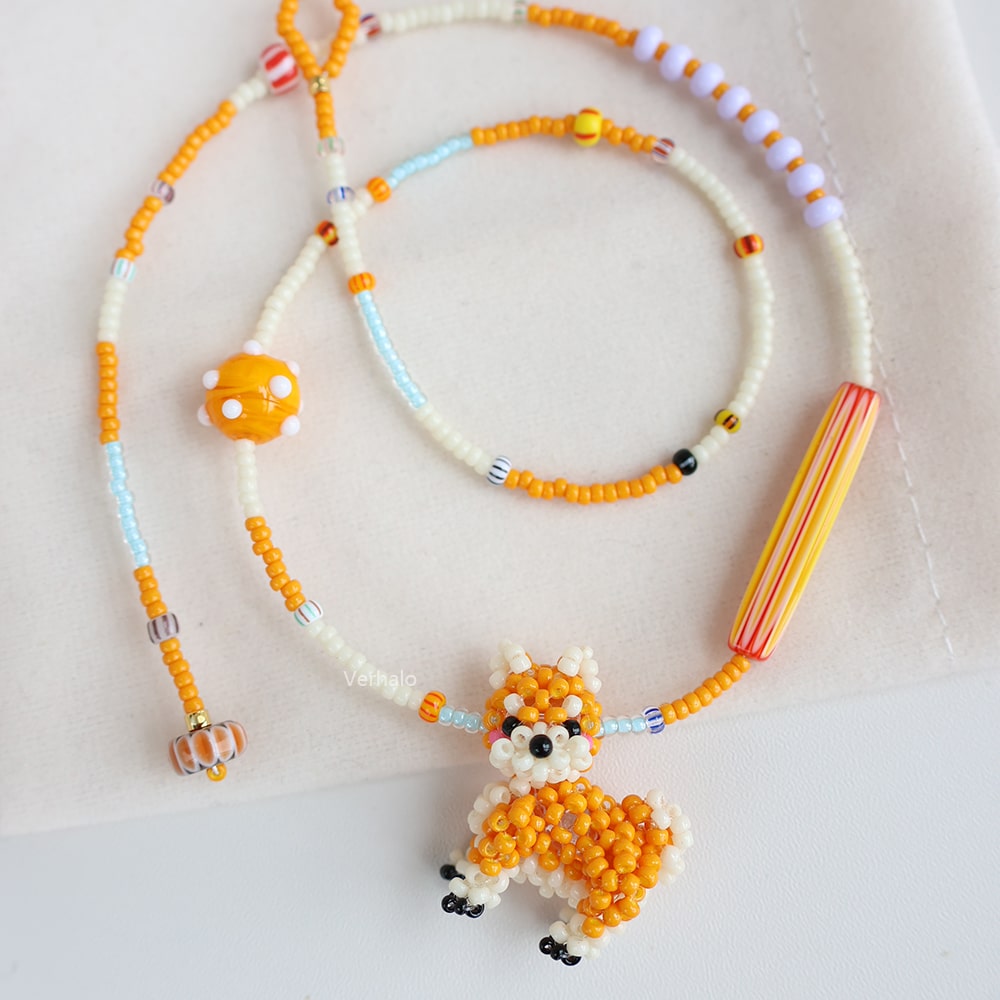 Handmade Shiba Inu Dog Necklace for Dog Lovers丨Verhalo丨Custom Jewelry