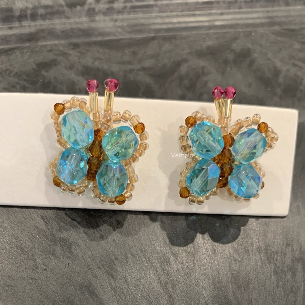 Handmade Butterfly Stud Earrings for Women - Verhalo Jewelry