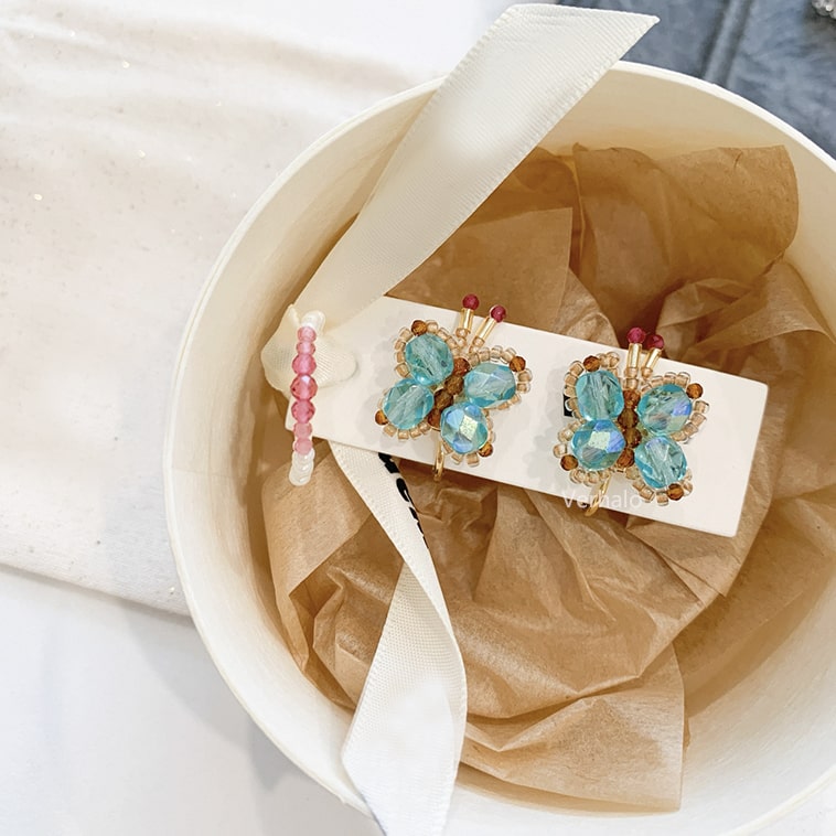 Handmade Butterfly Stud Earrings for Women - Verhalo Jewelry