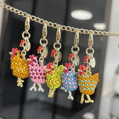 handmade Colorful chicken charms - verhalojewelry