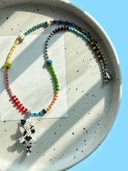 Handmade Black & White Cat Charm Necklace for Catlover丨Verhalo丨Handmade Jewelry