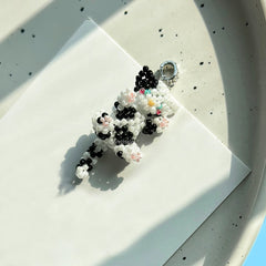 Handmade Black & White Cat Charm Necklace for Catlover丨Verhalo丨Handmade Jewelry