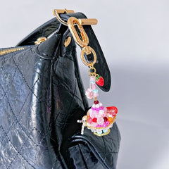 Handmade Strawberry Cake Bag Charm丨Verhalo Jewelry