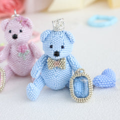 Prince Teddy Bear Bag Charm Set丨Verhalo丨Handmade Jewelry