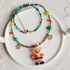 Handmade Christmas Bear Necklace - Verhalo Custom Jewelry