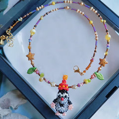 Handmade Christmas Hat Mole Necklace丨Verhalo丨Custom Jewelry