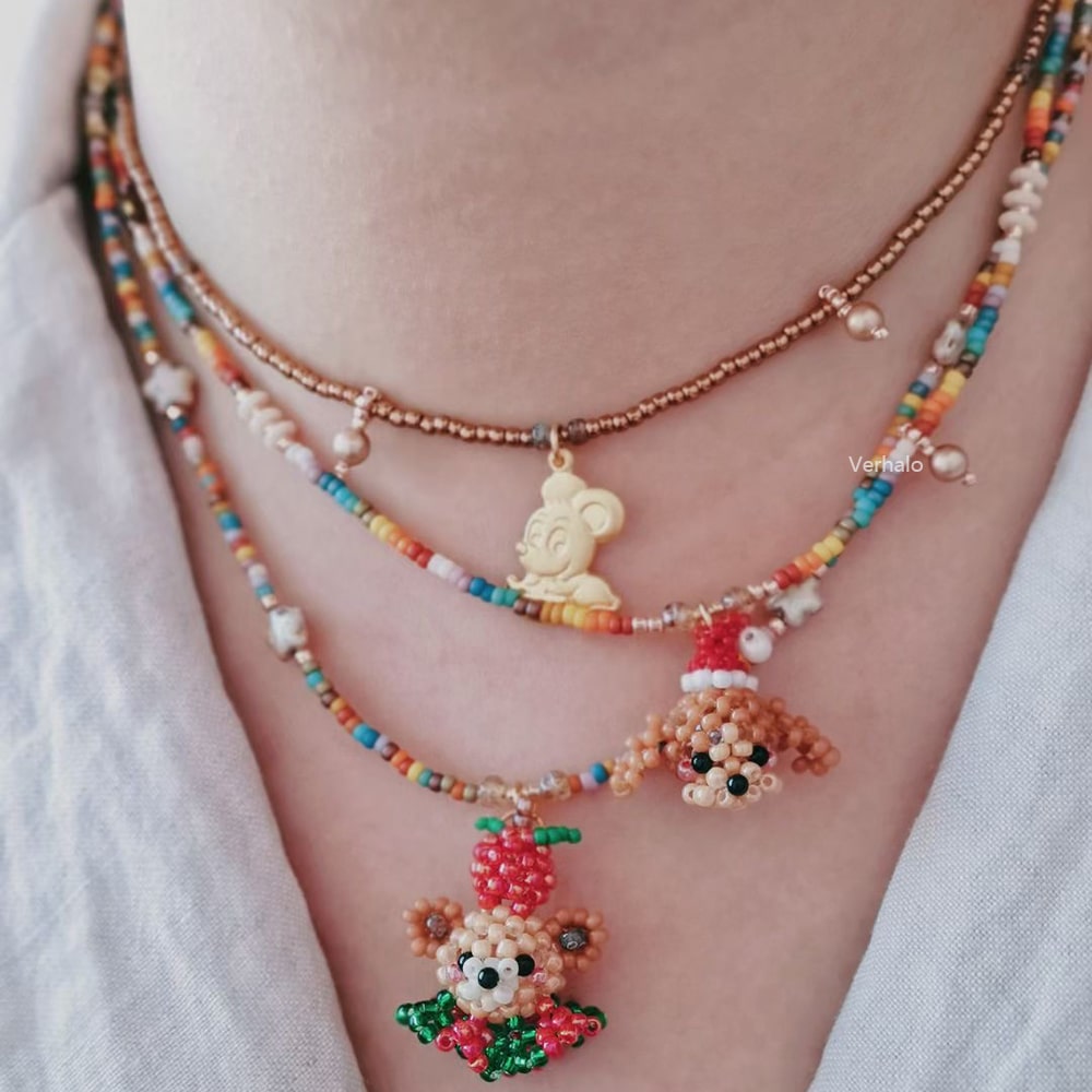 Handmade Christmas Bear Necklace - Verhalo Custom Jewelry