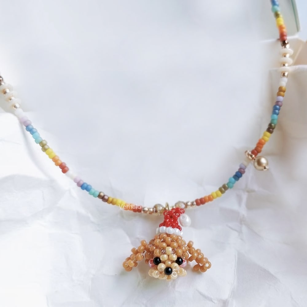 Handmade Christmas Dog Necklace丨Verhalo Custom Jewelry