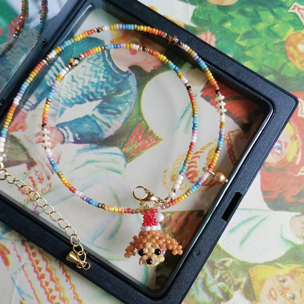 Handmade Christmas Dog Necklace丨Verhalo Custom Jewelry