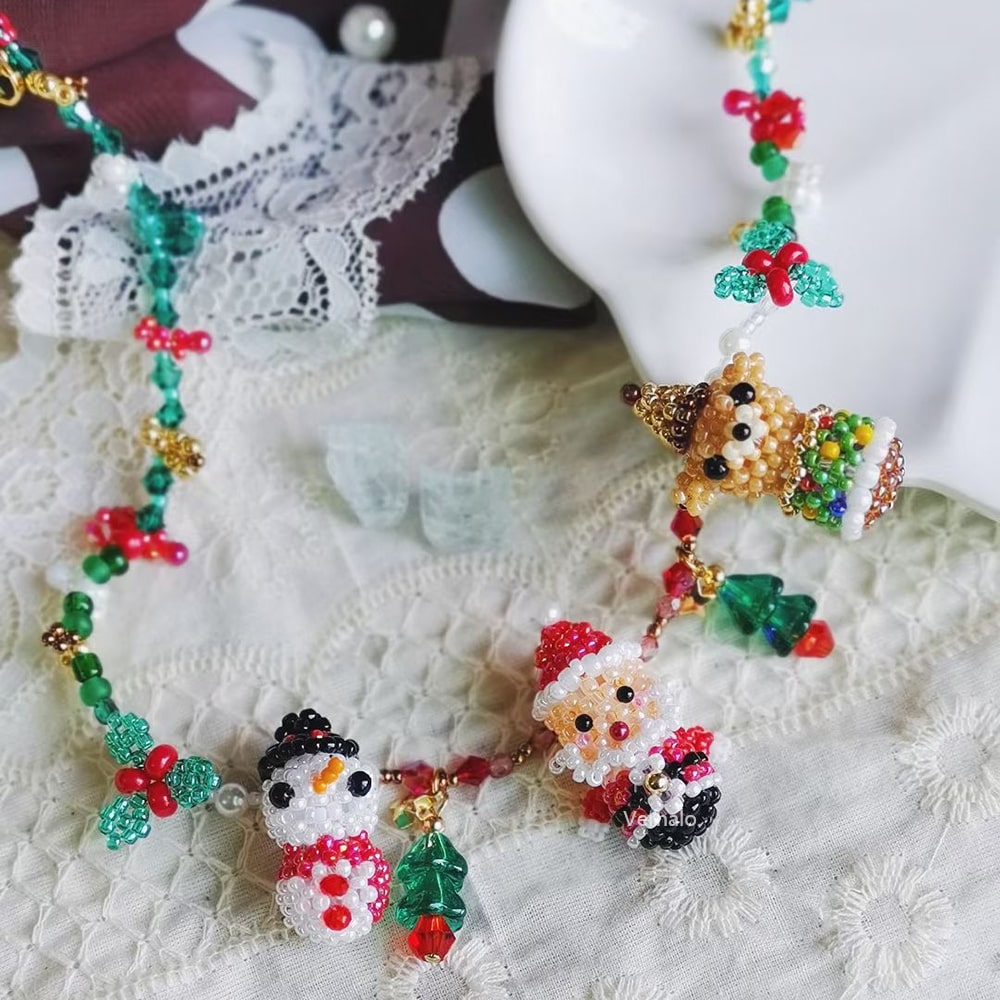 Handmade Santa Claus Necklace丨Verhalo Custom Jewelry