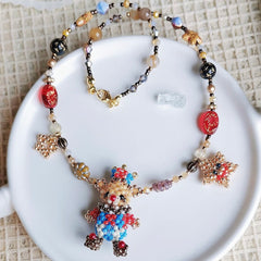 Handmade Circus Bear Necklace丨Verhalo Custom Jewelry